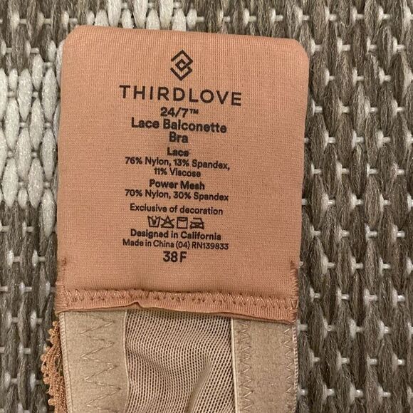 Thirdlove 24/7 Lace Balconette Bra size 38F - Picture 6 of 6